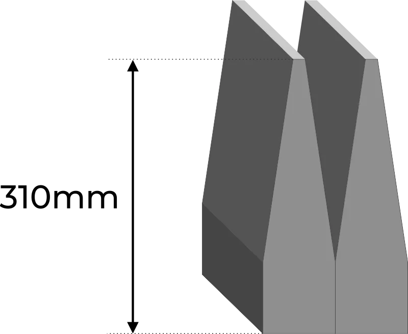 HV02W sound absorption wedge